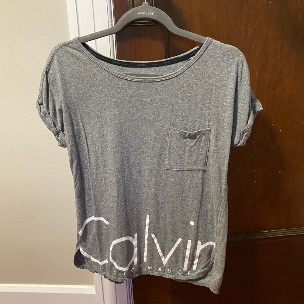 Gray Calvin Klein tshirt